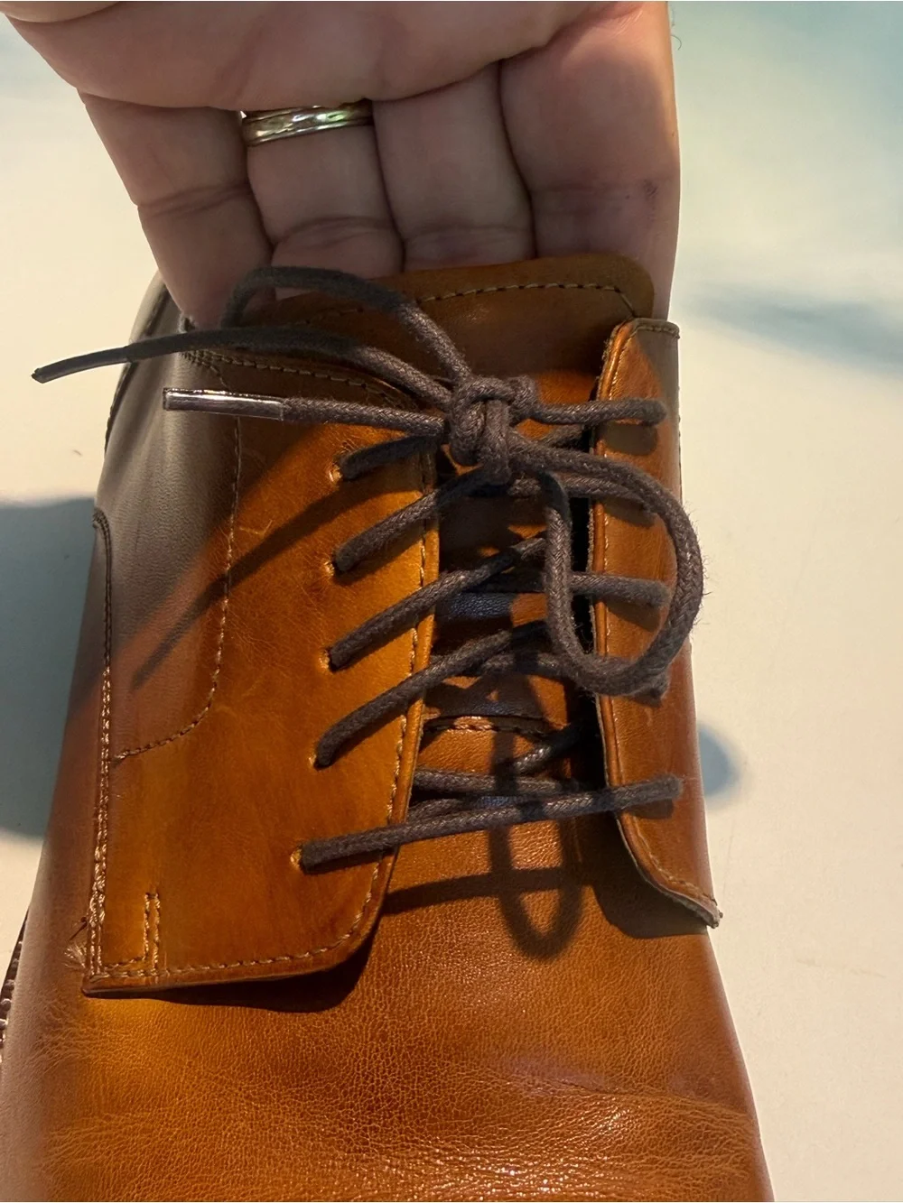 Cole Haan Men's British Tan Leather Cap Toe Oxford Dress Shoes Size C24120